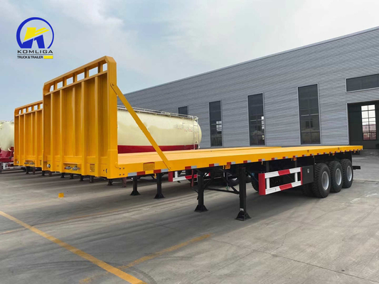 3 άξονες 25 τόνων Sinotruk Flatbed Semi-Trailer με κλειδαριά κοντέινερ Προσαρμοσμένο αίτημα