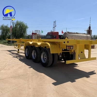 Κατευθείαν 3άξονα 40ton 40feet Σκελετό ημιαμοκίνητο με 16mm Channel Steel πλευρική δομή