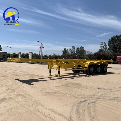 Κατευθείαν 3άξονα 40ton 40feet Σκελετό ημιαμοκίνητο με 16mm Channel Steel πλευρική δομή