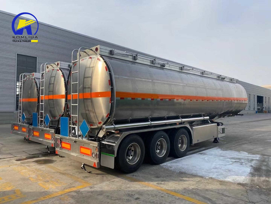 Αεροεξάρτηση 3 άξονες 40000L/42000L/45000L Ατσάλινο Τανκάρ φορτηγό ημιπροκατασκευή