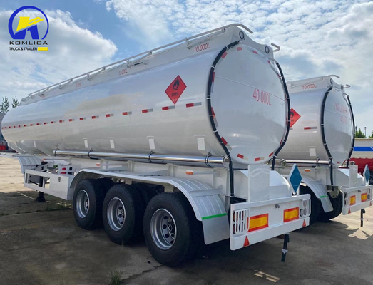 3 Άξονες 40000L/42000L/45000L/48000L/50000L Αλουμινίου Χάλυβα Τανκέρ ρυμουλκούμενο Τανκέρ ρυμουλκούμενο για μηχανική ανάρτηση και 6 M κάθε σωλήνα εκφόρτωσης