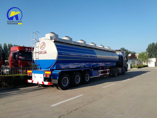 3 άξονες 40000L καυσίμων πετρελαίου βενζίνης αργού πετρελαίου δεξαμενή καυσίμων ημιπροκατασκευής υψηλής χωρητικότητας