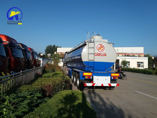 3 άξονες 40000L καυσίμων πετρελαίου βενζίνης αργού πετρελαίου δεξαμενή καυσίμων ημιπροκατασκευής υψηλής χωρητικότητας