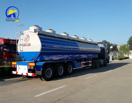 3 άξονες 40000L καυσίμων πετρελαίου βενζίνης αργού πετρελαίου δεξαμενή καυσίμων ημιπροκατασκευής υψηλής χωρητικότητας