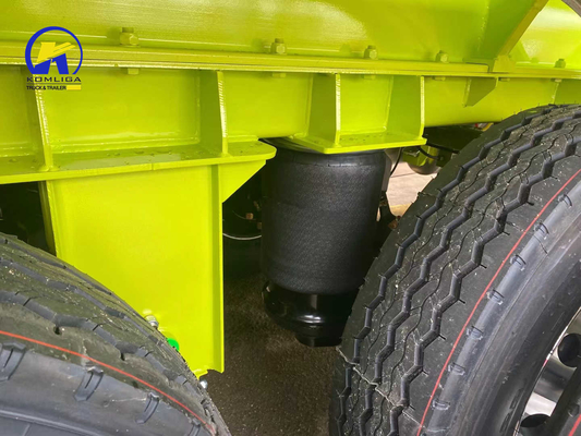 3 άξονες 42cbm Λευκό και πράσινο χρώμα Feul Tank Semi trailer με 12500*2500*1650mm Μέγεθος