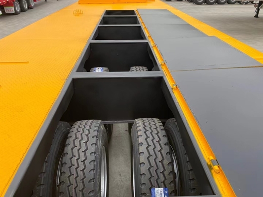 Προσαρμοσμένο 3 άξονα 4 άξονα Gooseneck Heavy Duty 5 100 τόνων Lowbed Lowboy Low Loader Trailer