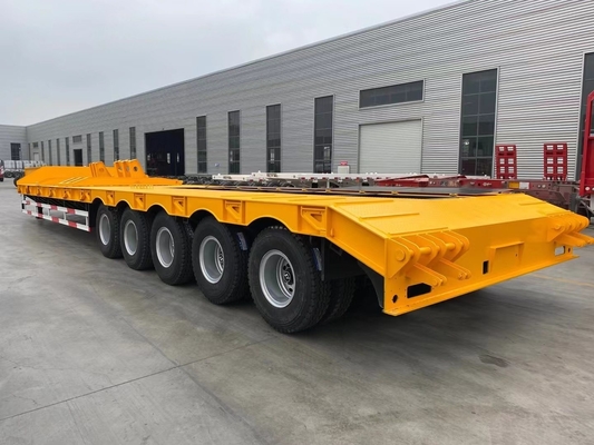 Προσαρμοσμένο 3 άξονα 4 άξονα Gooseneck Heavy Duty 5 100 τόνων Lowbed Lowboy Low Loader Trailer