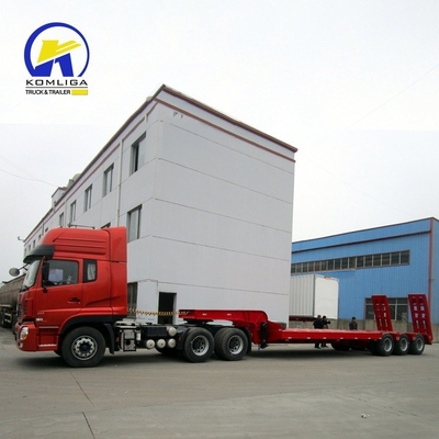 Πολυάξονα 50ton 60tons Lowbed Semi Low Boy Trailer με Jost 2.0 ή 3.5 Inch King Pin
