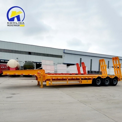 Κάτω ύψος κρεβάτι 40ft 60tons Lowboy ράμπες ρυμουλκούμενο με ABS αντιμπλοκάρισμα σύστημα πέδησης