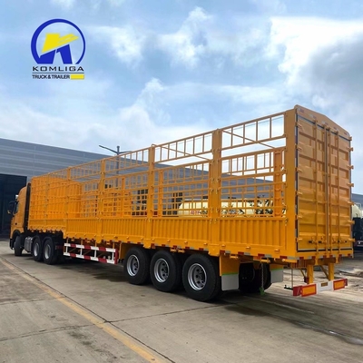 Τύπος Cross Arm 2017 2018 Sinotruck HOWO Flatbed Cargo Fence/Grid/Stake Semi-Truck Trailer