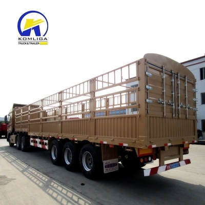 Τύπος Cross Arm 2017 2018 Sinotruck HOWO Flatbed Cargo Fence/Grid/Stake Semi-Truck Trailer