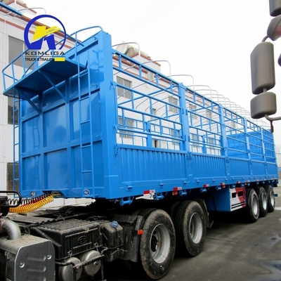 7000-8000mm τροχιά βάση Semi Drop Log Φράχτης Van Box φορτηγό ρυμουλκούμενο με μηχανική ανάρτηση