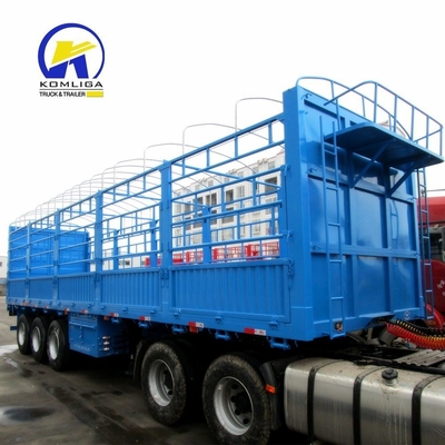7000-8000mm τροχιά βάση Semi Drop Log Φράχτης Van Box φορτηγό ρυμουλκούμενο με μηχανική ανάρτηση