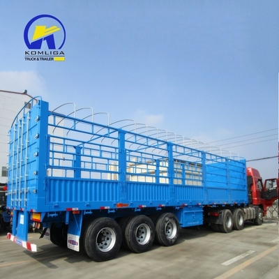 7000-8000mm τροχιά βάση Semi Drop Log Φράχτης Van Box φορτηγό ρυμουλκούμενο με μηχανική ανάρτηση