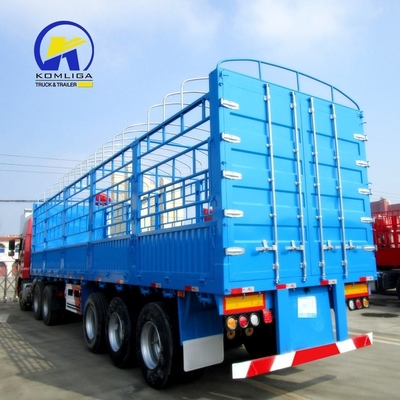 7000-8000mm τροχιά βάση Semi Drop Log Φράχτης Van Box φορτηγό ρυμουλκούμενο με μηχανική ανάρτηση