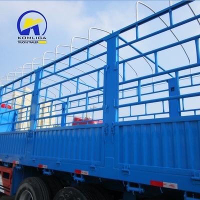 7000-8000mm τροχιά βάση Semi Drop Log Φράχτης Van Box φορτηγό ρυμουλκούμενο με μηχανική ανάρτηση