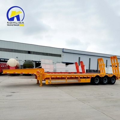 150 τόνων Lowboy Trailer Heavy Duty Ow Bed Trailer Μετρήσεις με μεγάλη χωρητικότητα φορτίου