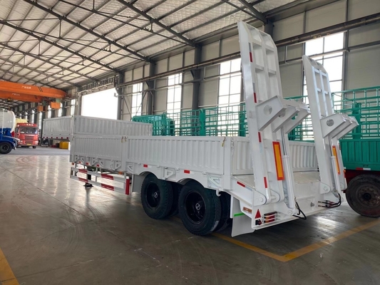 LED Light Mini 2 Axles Lowbed Cargo Trailer 20 τόνων για βαριά μεταφορά και μεταφορά