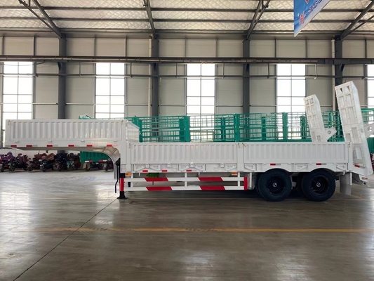 LED Light Mini 2 Axles Lowbed Cargo Trailer 20 τόνων για βαριά μεταφορά και μεταφορά