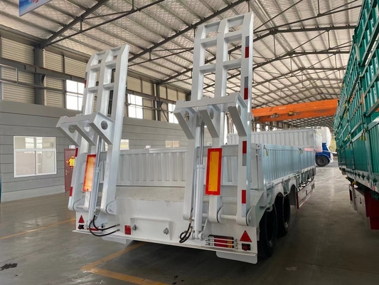 LED Light Mini 2 Axles Lowbed Cargo Trailer 20 τόνων για βαριά μεταφορά και μεταφορά
