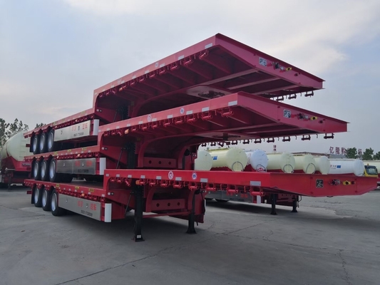 Sinotruk 3 άξονες Fuwa 13t 60 τόνων Lowbed Tailer με Q345b Ατσάλι άνθρακα κύρια δομή