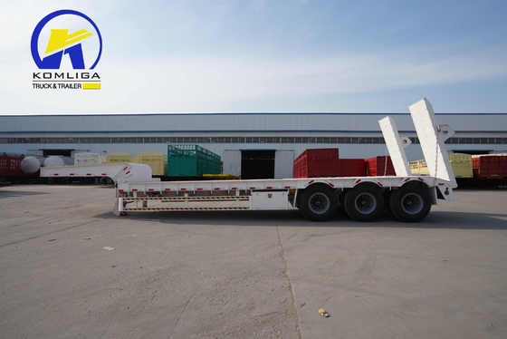 60 τόνων 3 άξονες Lowboy/Low Deck/Lowbed/Low Bed Truck Semi-trailer με μηχανική ανάρτηση