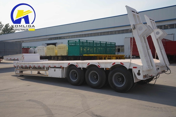 60 τόνων 3 άξονες Lowboy/Low Deck/Lowbed/Low Bed Truck Semi-trailer με μηχανική ανάρτηση