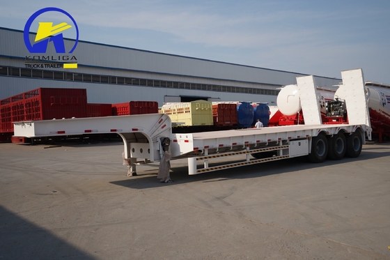 60 τόνων 3 άξονες Lowboy/Low Deck/Lowbed/Low Bed Truck Semi-trailer με μηχανική ανάρτηση