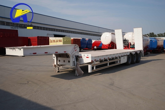60 τόνων 3 άξονες Lowboy/Low Deck/Lowbed/Low Bed Truck Semi-trailer με μηχανική ανάρτηση