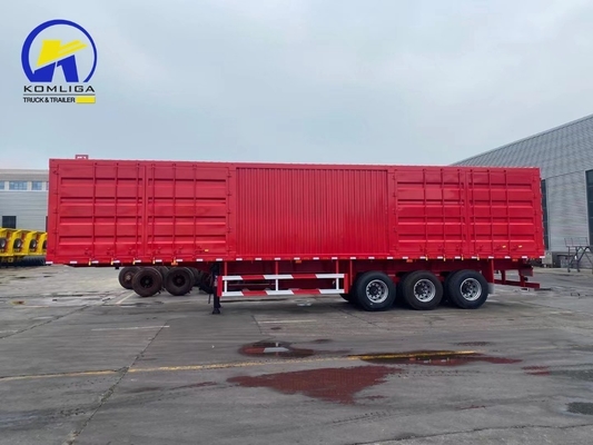 Συστήματα πέδησης ABS 3 άξονες 4 άξονες Box Type Semi Trailer με μετατρέψιμη πόρτα