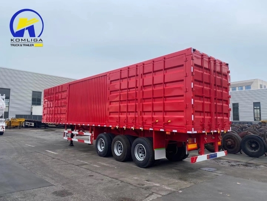 Συστήματα πέδησης ABS 3 άξονες 4 άξονες Box Type Semi Trailer με μετατρέψιμη πόρτα