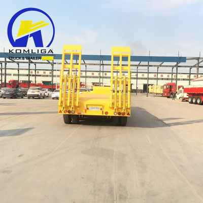 Μηχανοκίνητη ανάρτηση 40FT 3 άξονες επίπεδο/κατεβασμένο ημικυριό για δοχείο/μηχανή