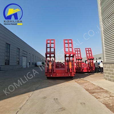 1100r20 3/4/5/6/7/8 Άξονας χαμηλό κρεβάτι Lowboy Αποσυναρμολόγητο φορτηγό Gooseneck Lowbed Semi-Trailer
