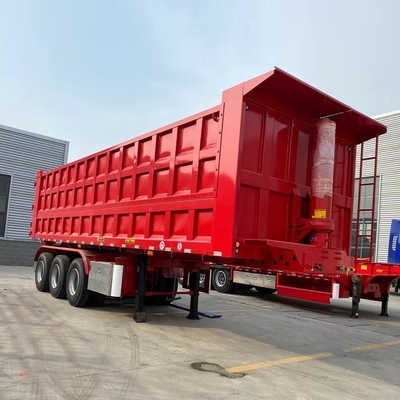 3 άξονας 60ton 80ton End Back Rear Galvanized Dump Trailer Hinge με ένα κομμάτι εργαλειοθήκη