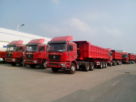 Πιστοποιημένο CE 45cbm 50cbm Χρησιμοποιούμενο 3 Way Dump Trailer Liner με βάση τροχών 7000-8000mm