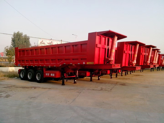 Πιστοποιημένο CE 45cbm 50cbm Χρησιμοποιούμενο 3 Way Dump Trailer Liner με βάση τροχών 7000-8000mm