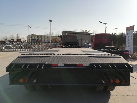 Γογγώνα βαρύ φορτίο 3 άξονες 50 τόνους 60 τόνους Κοντέινερ Τρακτέρ χαμηλό κρεβάτι ρυμουλκούμενο με υλικά