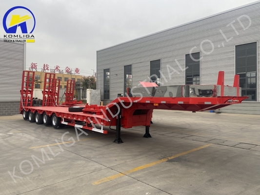 7000-8000mm Βάση τροχών Προσαρμόσιμο 5/6/7/8 Άξονες Low Boy Trailers Lowbed Semi Trailer
