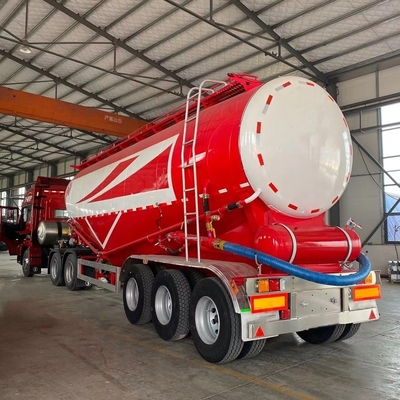 3 άξονας βαρύ φορτίο 45cbm 60ton σχήμα V Χρησιμοποιούμενο μάζα τσιμέντο ρυμουλκούμενο με τεχνική υποστήριξη