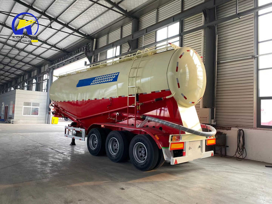 7000-8000mm Τροχιακή βάση σχήμα V 3 άξονες στεγνό μάζα τσιμέντο ρυμουλκούμενο για τη μεταφορά τσιμέντου