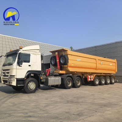 4άξονα U σχήμα υδραυλικού κυλίνδρου Dump Semi Trailer με Jost 2,0 ή 3,5 ίντσες King Pin