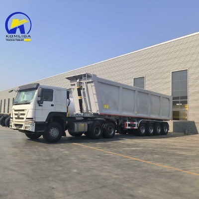 4άξονα U σχήμα υδραυλικού κυλίνδρου Dump Semi Trailer με Jost 2,0 ή 3,5 ίντσες King Pin