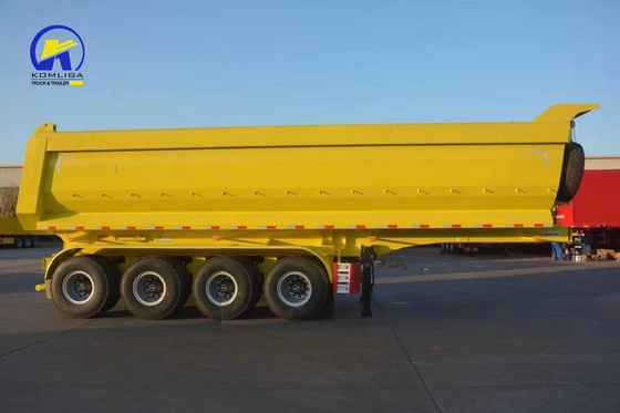 4άξονα U σχήμα υδραυλικού κυλίνδρου Dump Semi Trailer με Jost 2,0 ή 3,5 ίντσες King Pin