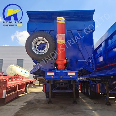 Fuwa/BPW Άξονες Flatbed Semi-Trailer για βαρύ φορτίο 40cbm 45cbm Tipper Dump Trailer