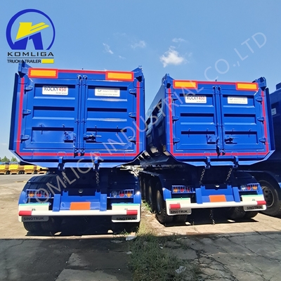 Fuwa/BPW Άξονες Flatbed Semi-Trailer για βαρύ φορτίο 40cbm 45cbm Tipper Dump Trailer